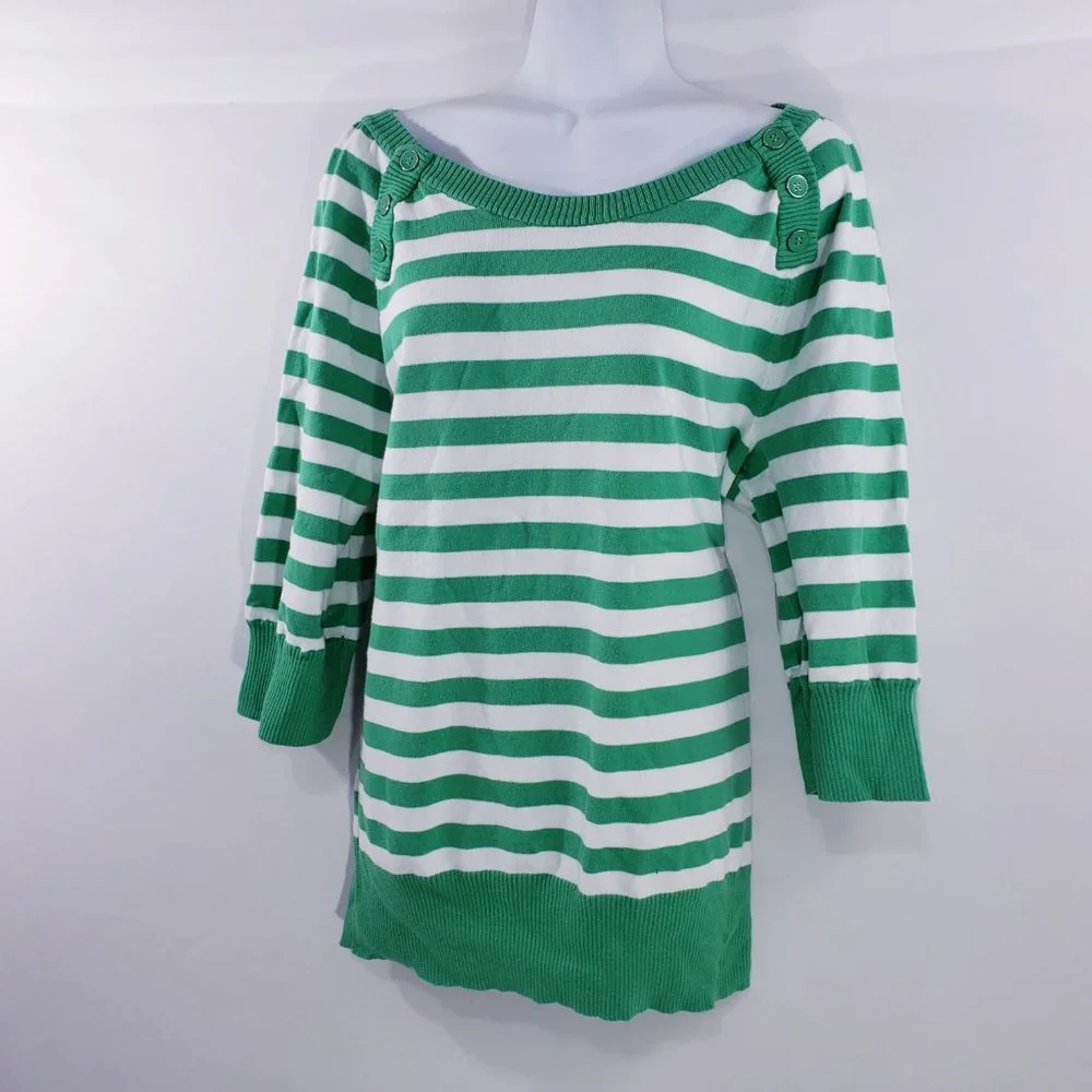 Lane Bryant Womens Sweater 14/16 Green‎ Boat Neck S - Picture 4 of 7